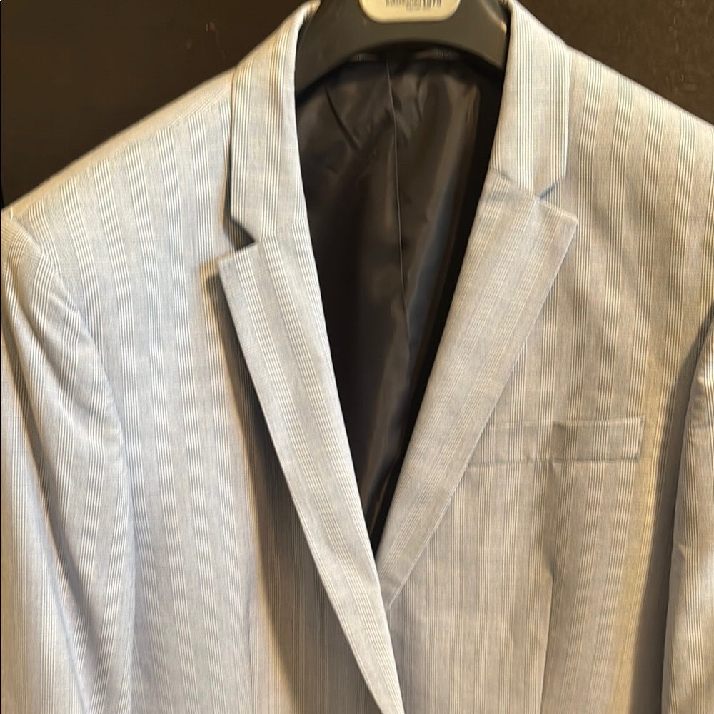Topman Light Blue Striped Blazer